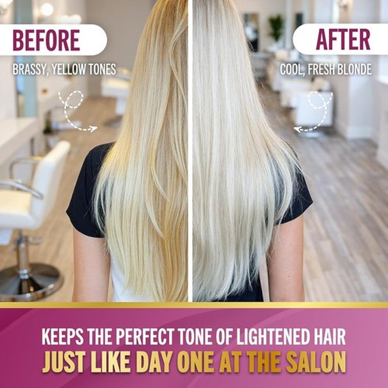Jenoris Silver Purple Shampoo - Neutralizes Yellow & Brassy Tones for Blonde, Gray & Lightened Hair | 16.9 Fl Oz