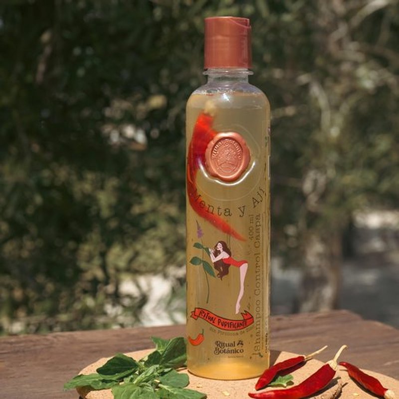 Ritual Botanico Dandruff Control with Mint and Chili, Shampoo Control Caspa con Menta y Aji, Natural Ingredients, 400ml