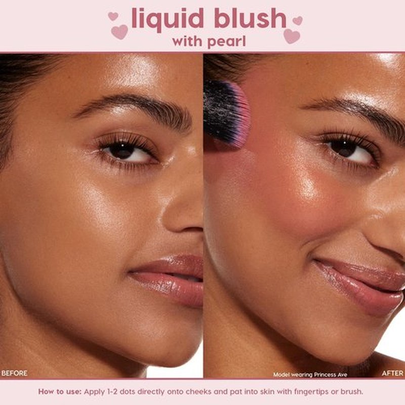 ColourPop Weightless Liquid Blush - Hydrating Blush for Cheeks - Glowy Pearl Finish with Hyaluronic Acid - Perfect Peach (0.3 Fl Oz)