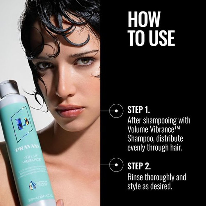 PRAVANA Volume Vibrance Conditioner - Lightweight Volume & Fullness for Fine, Color-Treated Hair | Strengthens & Reduces Breakage | Vegan Formula