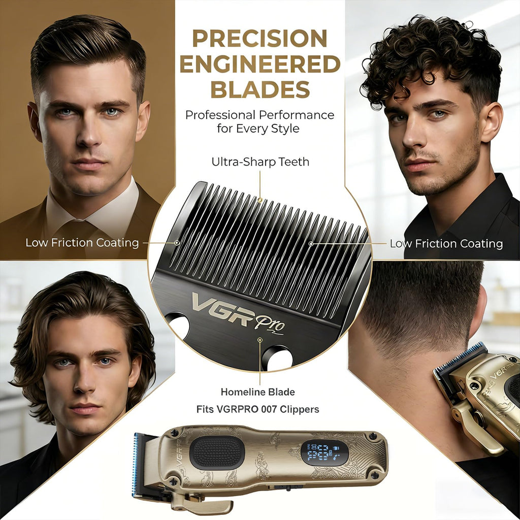 VGRPRO Professional Hair Clipper Replacement Blade Set for V-007