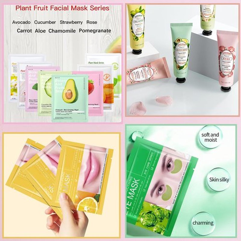 48 Pcs Spa Party Supplies for Women,Spa Party Favors, Facial Masks,Under Eye Patches,Hand Cream, Lip mask,Headband and Organza Bags, Home Spa Kit Sleepover Party Favors,Gifts for Women Spa Day Set