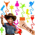 48PCS Cowboy Party Favors - 24PCS Cowboy Temporary Tattoos & 24PCS Cowboy Stick Hands - Perfect Birthday Favors, Goodie Bag Stuffers, Treasure Box Toys, Classroom Prizes, and Student Gifts