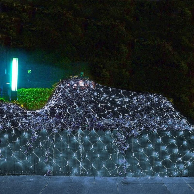 Dazzle Bright 360 LED Net Lights - 12FT x 5FT Waterproof String Lights with 8 Modes | Clear Wire for Indoor & Outdoor Christmas Decor