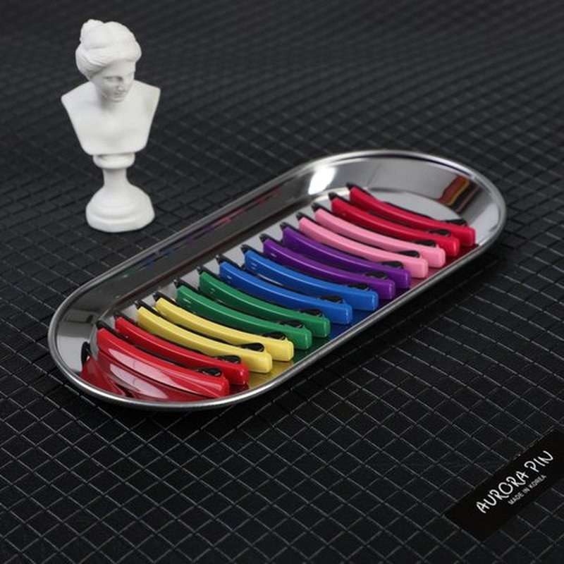 AURORA PIN 14pcs Hair Barrettes Set for Women and Girls, Hair Clips for Thick Thin Fine Hair, Non-metal Hair Accessories, Non-Slip Grip Handmade Snap Hairpin, BPA Free, Made in KOREA