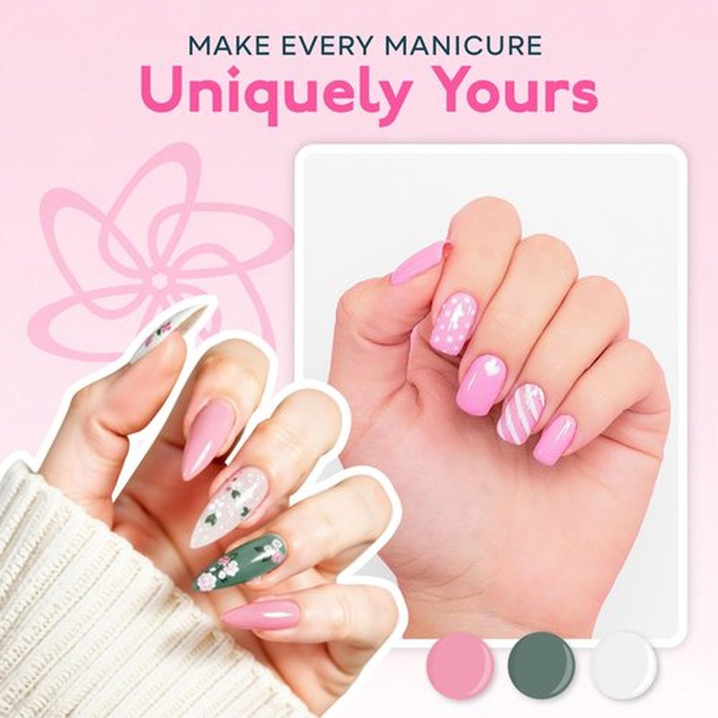 SUNUV 16 Color Gel Nail Polish Kit with Base Top Coat,White Black Pink Nude Silver Glitters Gel Polish Set, Manicure Set Salon DIY Home Gift