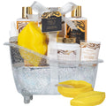 Spa Gift Basket, beauty bath kit Mother Day Gifts for Women, Bath and Body Almond Milk Vanilla Spa Gifts for Women, Bath Gift Set Christmas, Scent Lotion, Lip Mask, Birthday Holiday Bridal Shower