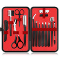 Eyebrow Kit for Men, 17 in 1 Tweezers for Women Facial Hair, Hair Scissors with comb, Eyebrow Trimmer, Brow Brushes, Hair Tools Travel Bag, Professional Grooming Tweezer for Men