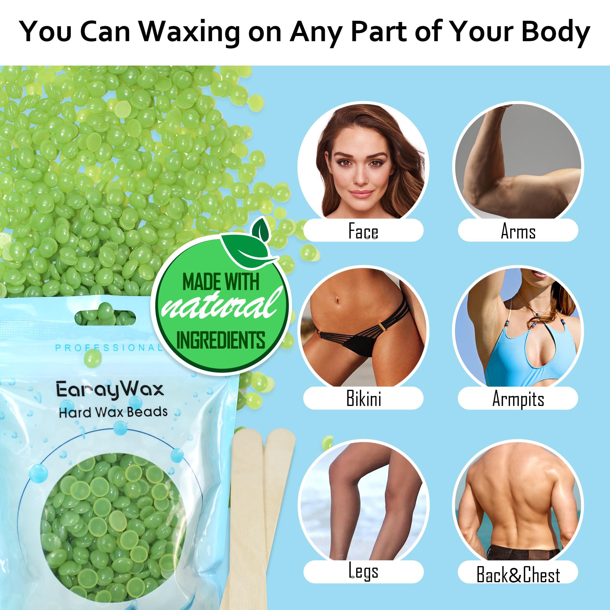 Digital Wax Warmer Machine for Hair Removal, Professional Wax Heater for Women and Men Body Waxing at Home