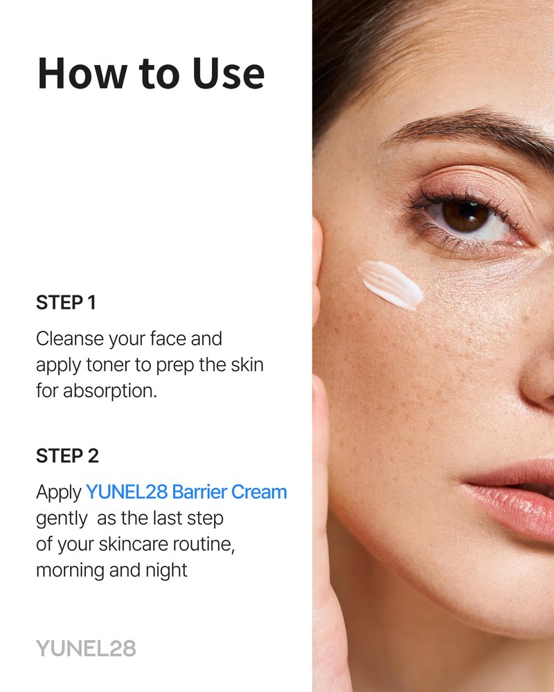 YUNEL28 PDRN + TECA Barrier Cream | Calming Korean Moisturizer for Glass Skin | Soothes & Repairs Skin Barrier | No Pilling Under Makeup | Niacinamide & Hyaluronic Acid | Fragrance Free | 1.69 fl oz