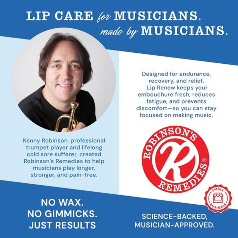 Robinson's Remedies Lip Renew Endurance Cream for Wind Musicians (15ml cosmetic tip airless bottle)