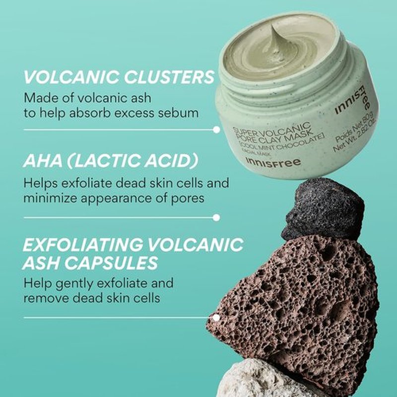 Innisfree Super Volcanic Clay Masks - Pore-Reducing & Sebum Control for Oily Skin | Limited Edition Gift Sets