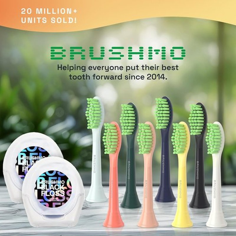 Brushmo Replacement Toothbrush Heads - Compatible with Philips One Sonicare | 4 Soft Dupont Bristle Heads in Miami Coral