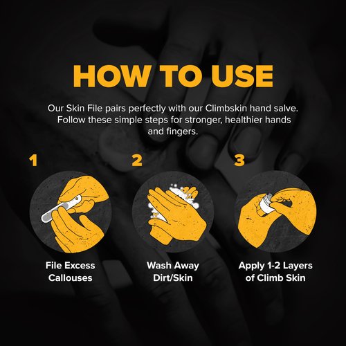 Climbskin Aluminium Skinfile - Precision Callus File for Hands and Fingers - Includes 10 Adhesive Refill Pads - Ideal for Climbing, Weightlifting, and Gymnastics