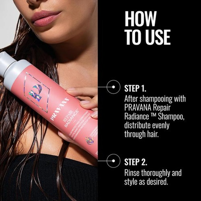 Pravana Repair Radiance Conditioner - Strengthens & Restores Damaged Color-Treated Hair | Reduces Breakage & Enhances Shine | Vegan & Paraben-Free