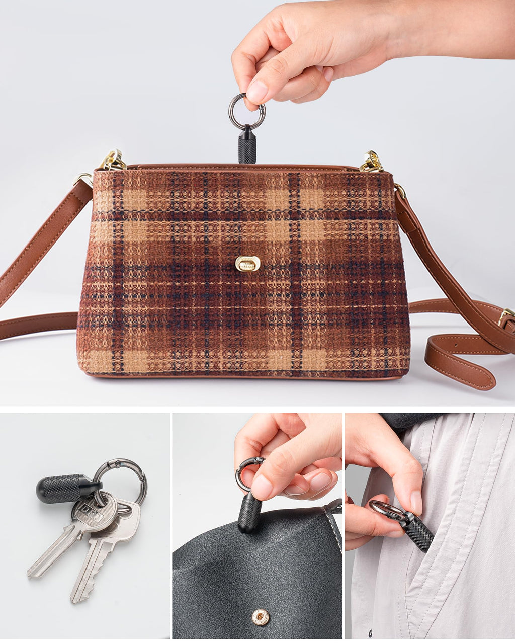 TISUR Small Keychain Pill Holder Case Titanium Pocket Pill Container