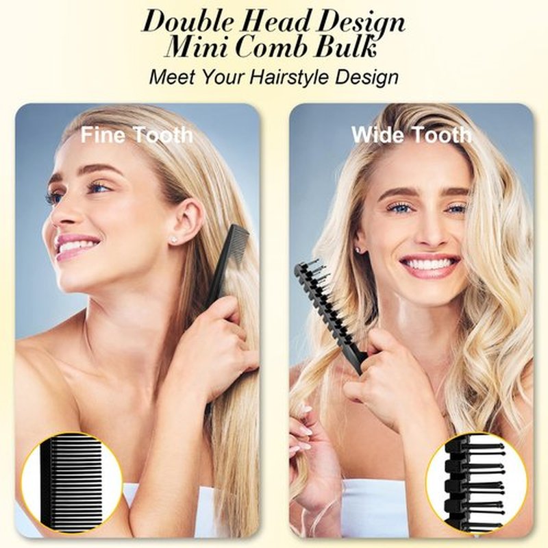 Travel Folding Comb, Compact Foldable Hair Brush Travel Pocket Mini Hair Comb & Makeup Comb in Bulk Individually Wrapped for Women Men Girls Homeless Hotel Shelter Nursing Home Charity Church