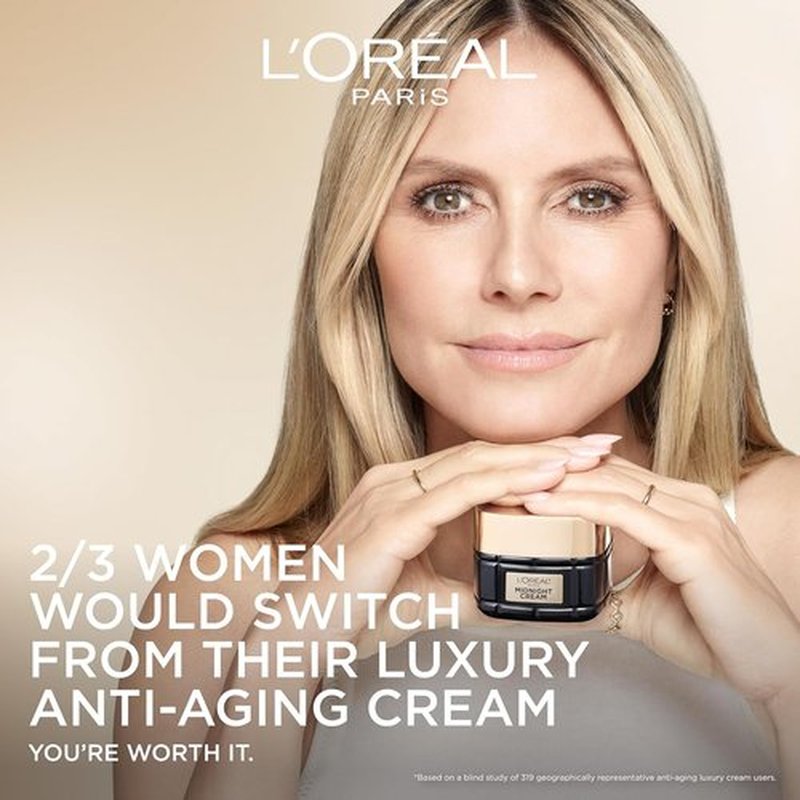 L'Oreal Paris Age Perfect Anti-Aging Midnight Cream - Firming Face Moisturizer, 1.7oz + Serum Sample