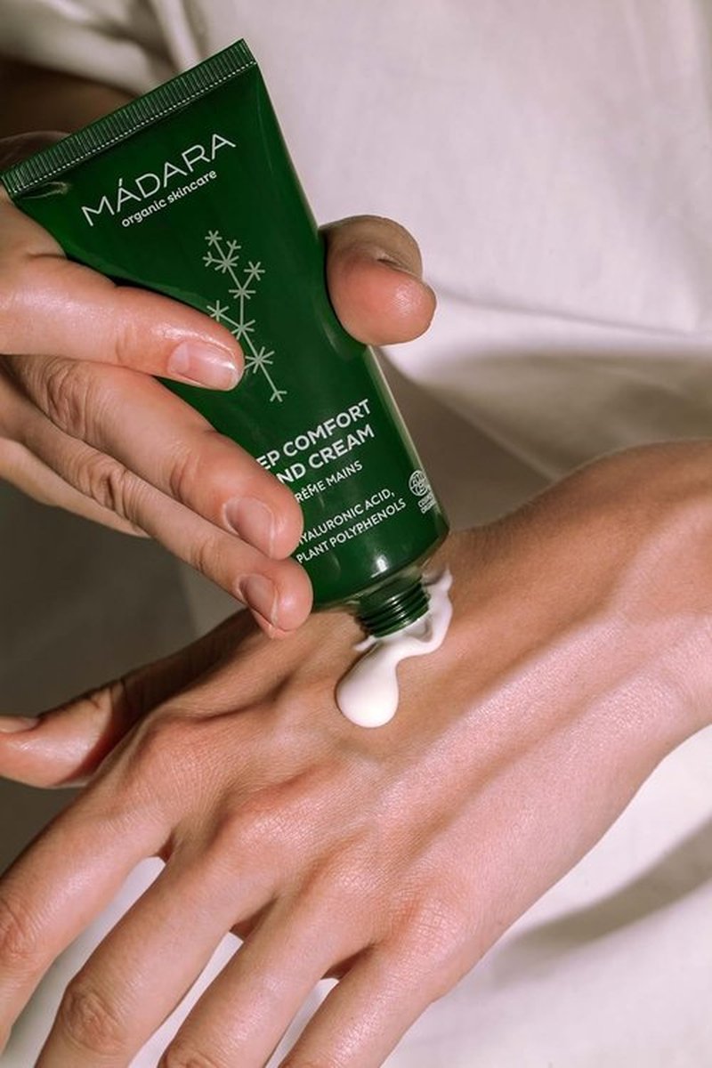 Madara Deep Comfort Hand Cream - Ultra-Moisturizing Formula with Aloe & Cocoa Butter | 60 ml for Soft, Protected Hands