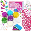 Dreamon Temporary Glitter Tattoo Kit for Kids with 6 Colors No-mess Glitter Gel, 325 Unique Stencils - Adult & Kids Body Art Glitter Make Up Kit - Gifts for Girls Boys Christmas Birthday Summer Party