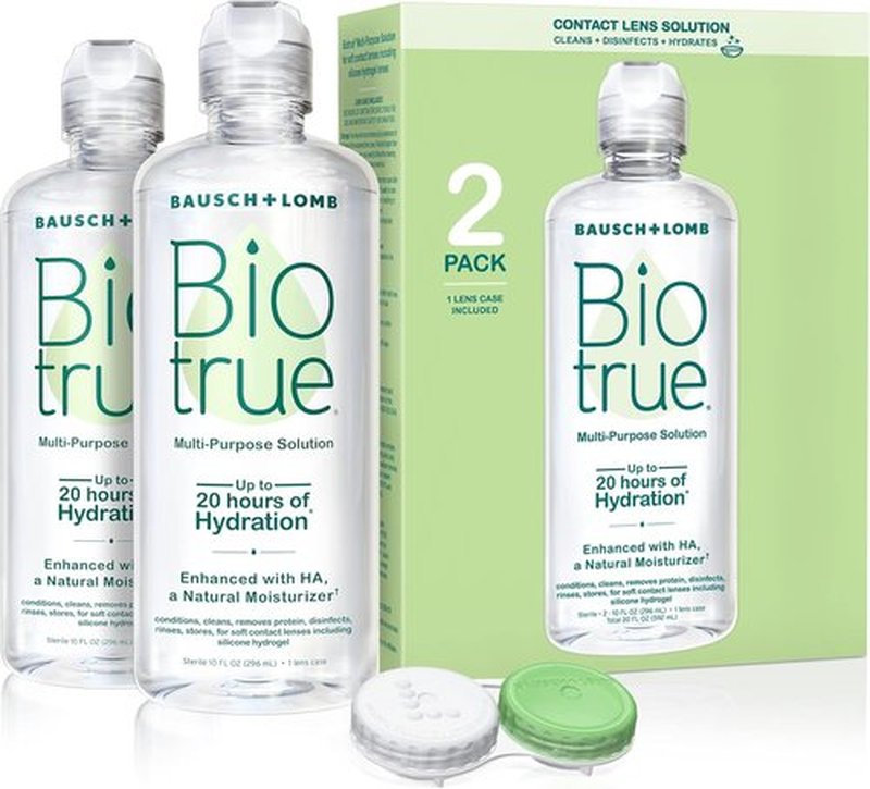 Biotrue Multi-Purpose Contact Lens Solution - Cleans, Hydrates & Disinfects | 10 Fl Oz (Pack of 2)