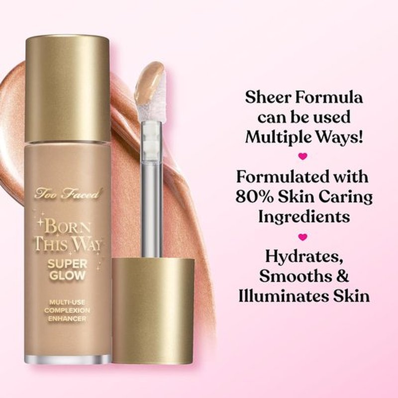 Too Faced Born This Way Super Glow Highlighting Skin Enhancer - Hydrating Gel for Radiant, Illuminated Skin