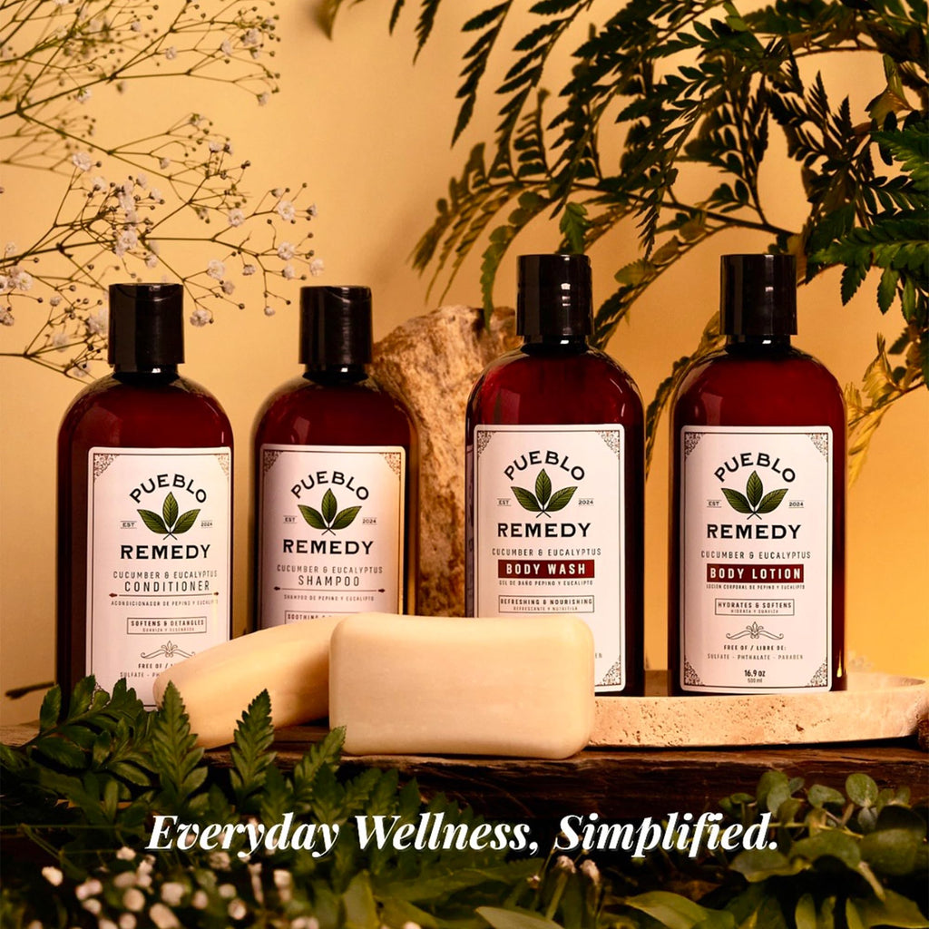 Pueblo Remedy Bar Soap, Cucumber & Eucalyptus – Gentle & Nourishing Skin Cleanser for Hands, Body & Face Care, Vegan & Cruelty-Free, 5 Oz