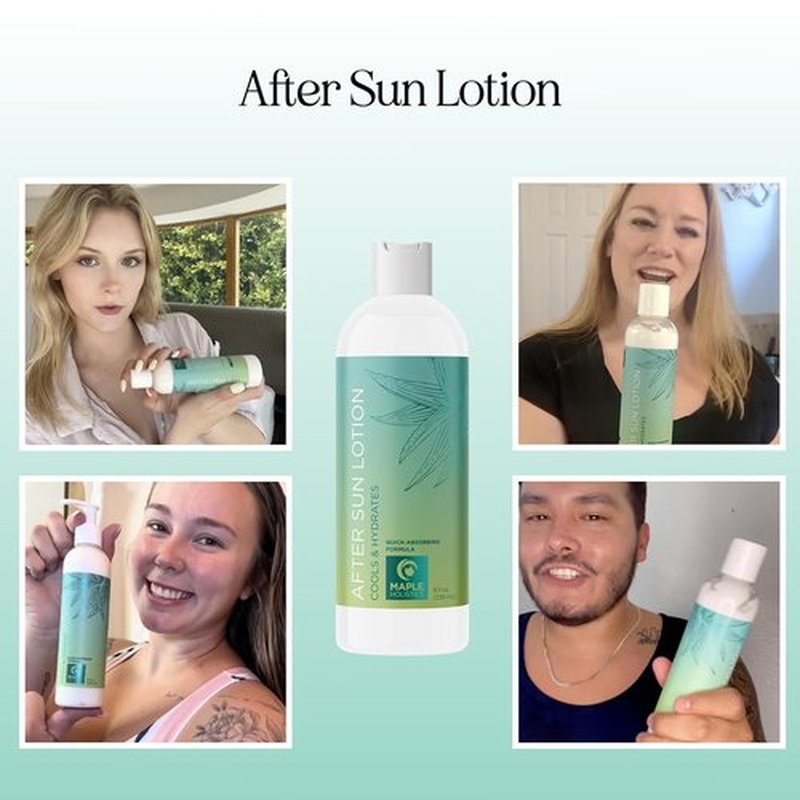 Skiennix After Sun Lotion - Ultra Cooling Aloe Vera Hydration with Cocoa Butter & Rosehip Oil | 8 oz