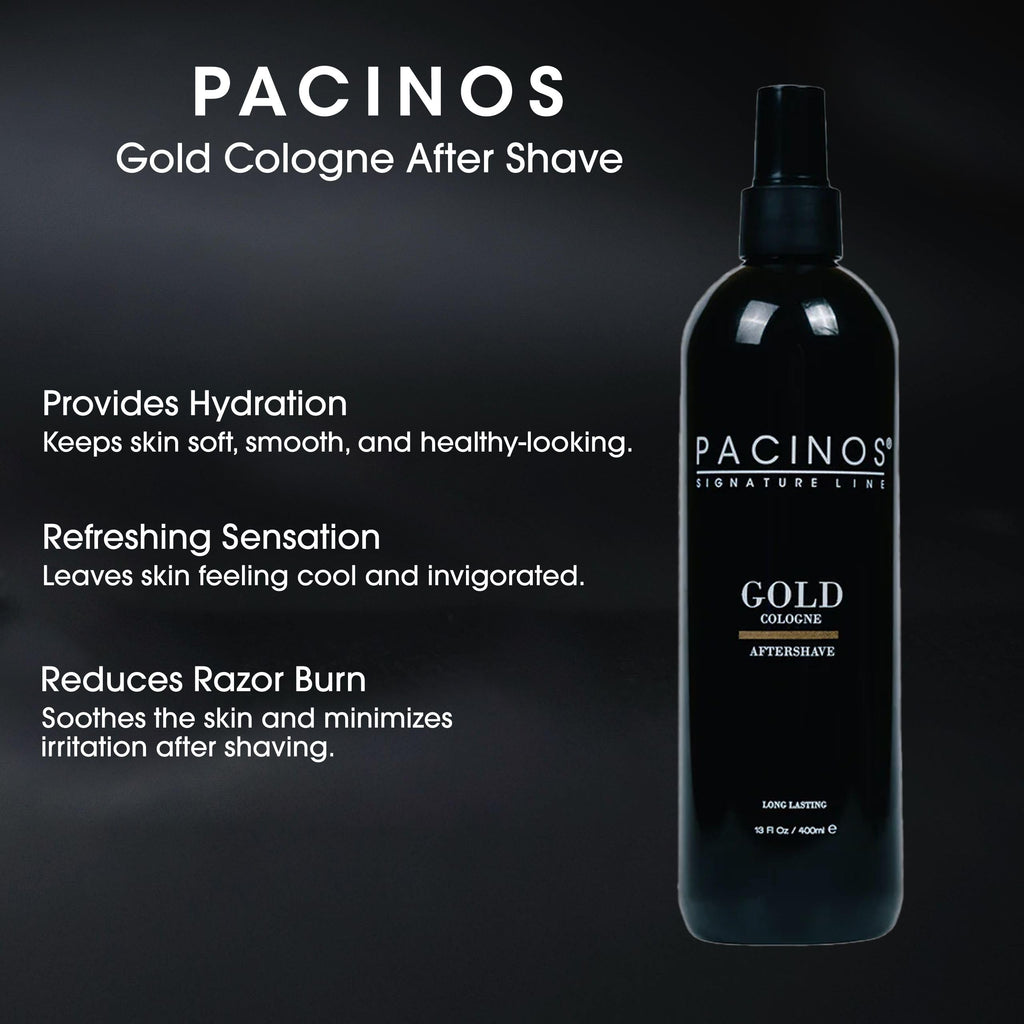 Pacinos Gold Cologne Aftershave - Refreshing Fragrance - Soothes Razor Burn - Hydrates Skin for a Smooth Finish - 100ml