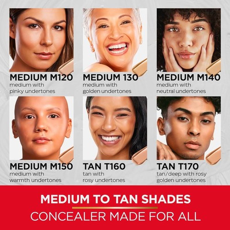 Mirabella Invincible Under Eye Concealer - Full Coverage Hydrating Formula for Dark Circles | Tan T160