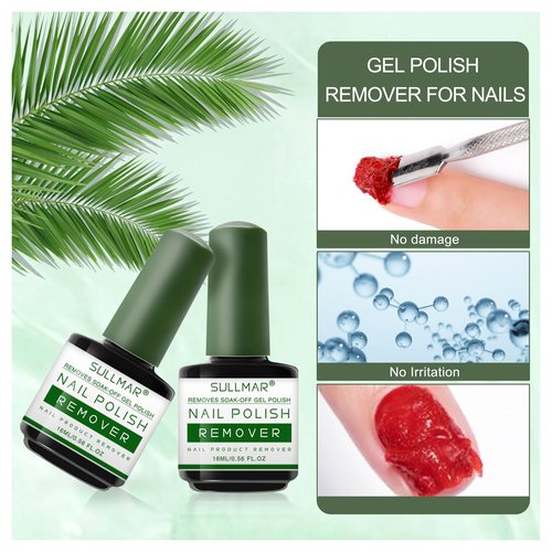 SULLMAR 2pcs Nail Polish Remover Gel Manicure Nail Gel Polish Remover Nail Art Quickly Remove Nail Polish for Nails Remover