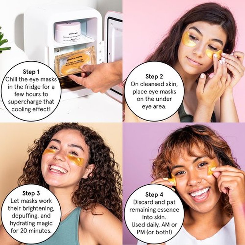 Grace & Stella Under Eye Mask - Award-Winning Gel Eye Patches for Dark Circles & Puffiness | 24 Pairs, Gold