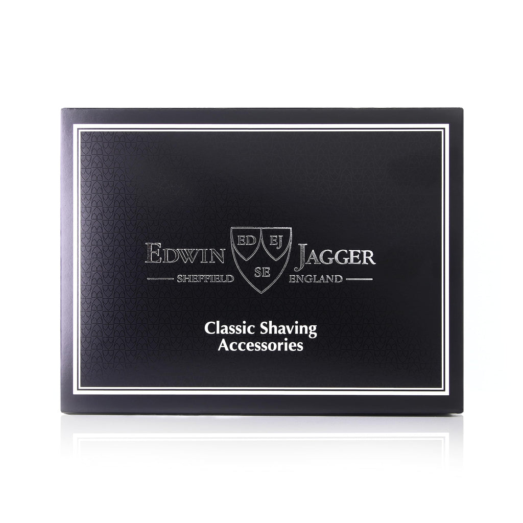 Edwin Jagger RN46 Traditional Porcelain Luxury Shaving Bowl with Handle for Shaving Cream or Shaving Soap for Men and Women (Black)
