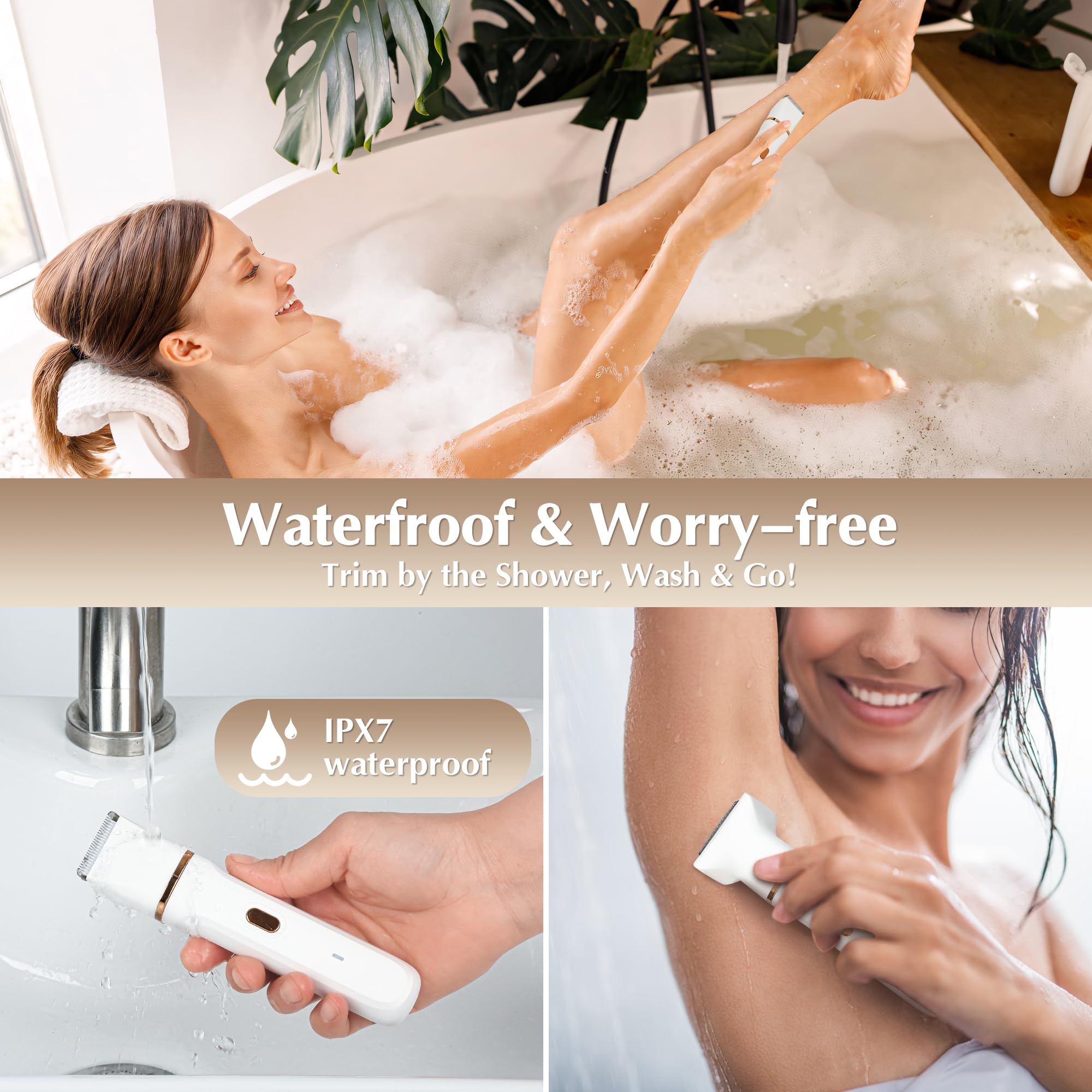 Eilveey Bikini Trimmer Electric Facial Hair Remover for Women Waterproof