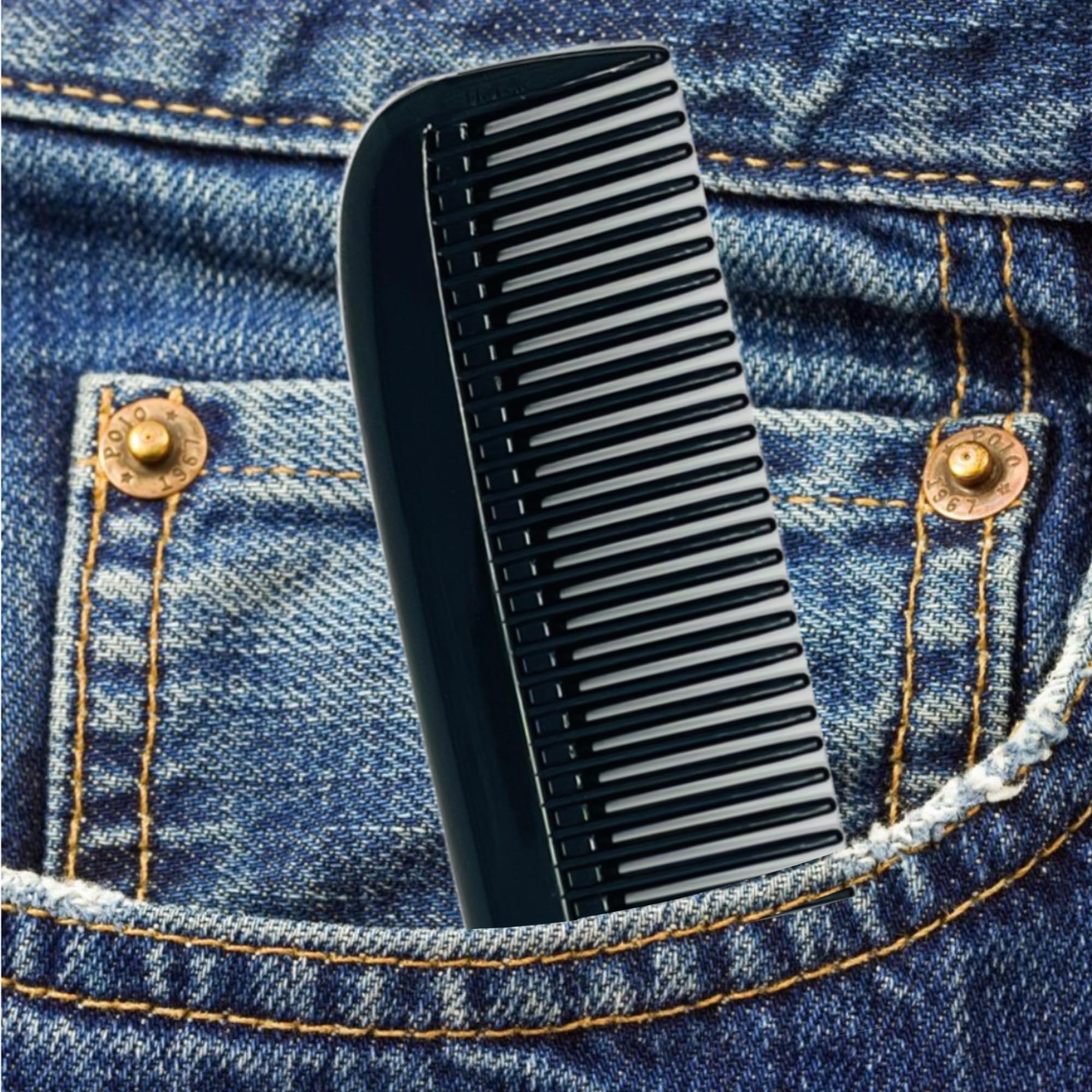 G.B.S 3 Mustache Wax Set – Sandalwood, Sweet Tobacco & Unscented – Includes Pocket Mustache Comb & Unbreakable 5-in Fine & Coarse Comb – Strong Hold for Styling & Conditioning
