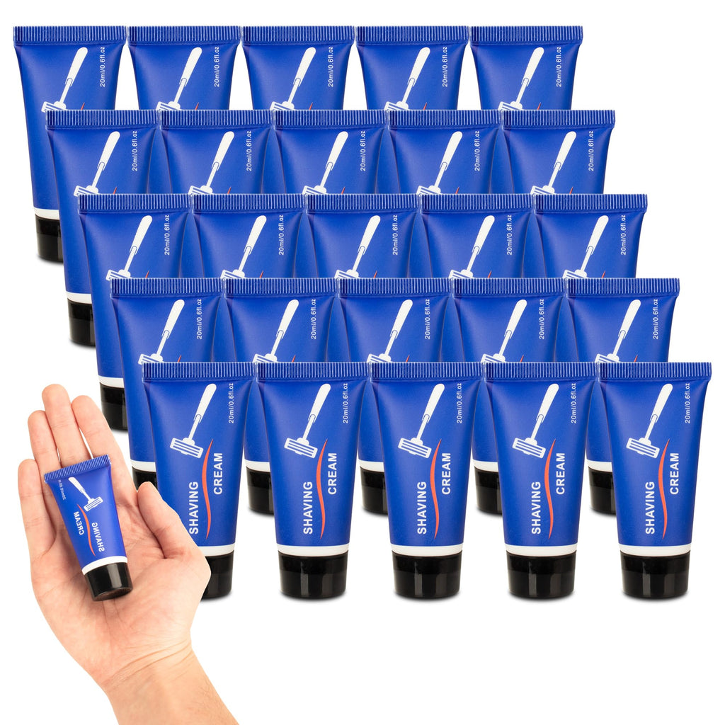 Lilingsty Shaving Cream Bulk, 20ml/0.7fl oz Travel Shaving Cream, Individually Packaged, Suitable for Travelling, Hotels, Home, Camping, Charities, Homeless People (100-PACK)
