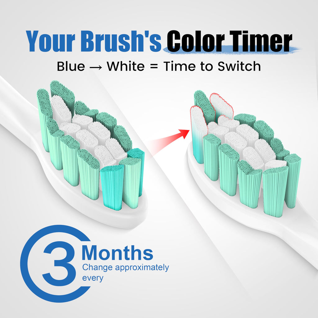 Replacement Toothbrush Heads Compatible with Philips Sonicare – Gentle & Effective Electric Tooth Brush Refill for Plaque Control, 10 Pack (Black)