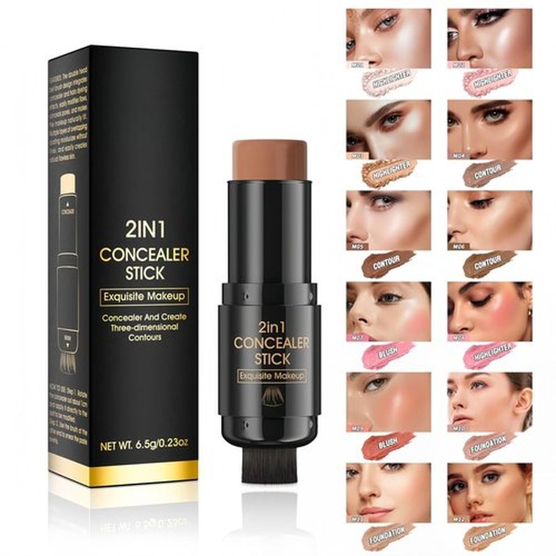 MAEPEOR Contour Stick - Blendable Matte Cream for Smooth Face Shaping | Waterproof, Long-Lasting (Color 07)