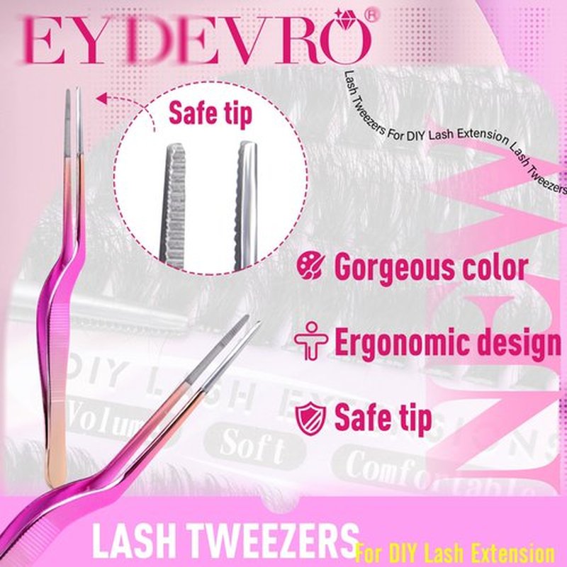 Eyelash Extension Kit Thick Lash Extension Kit D Curvature Lash Clusters Kit Volume Individual Lashes 200 Pcs DIY Lash Extension Kit with Lash Bond and Seal Lash Tweezers (60D80D,10-18mm) by EYDEVRO