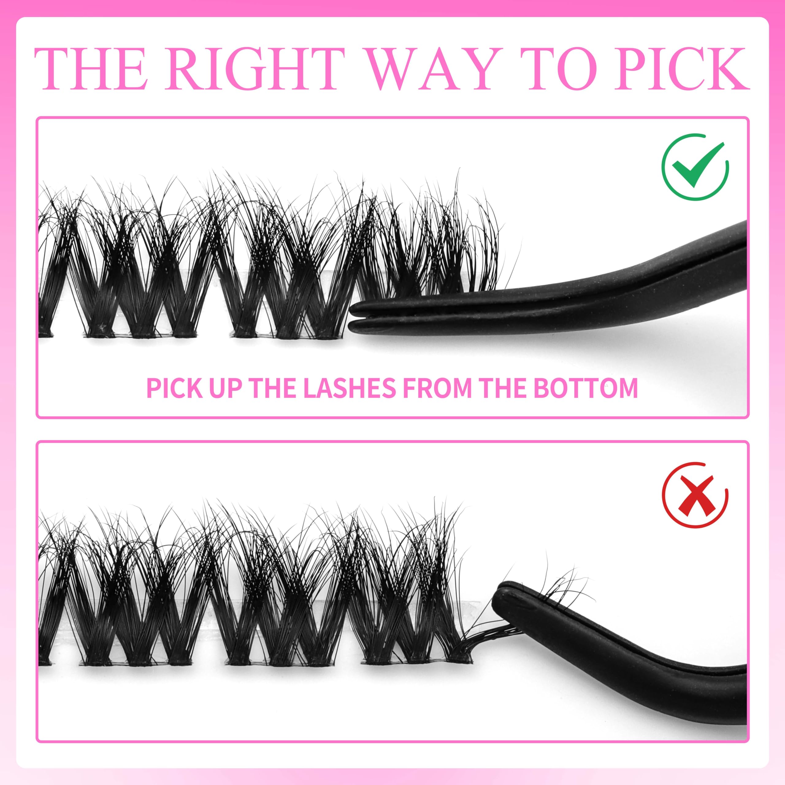 VEYESBEAUTY Lash Clusters Fluffy Individual Lash Extensions VBmuse 3D Layered Volume Eyelashes Thin & Invisible Band Wispy Faux Mink Lash Silk Bloom 3D Series Mixed Length 10-18mm