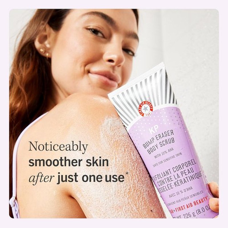 KP Bump Eraser Body Scrub & Ingrown Hair Pads Duo - Exfoliating Treatment for Keratosis Pilaris | 10 oz Scrub, 60 Pads