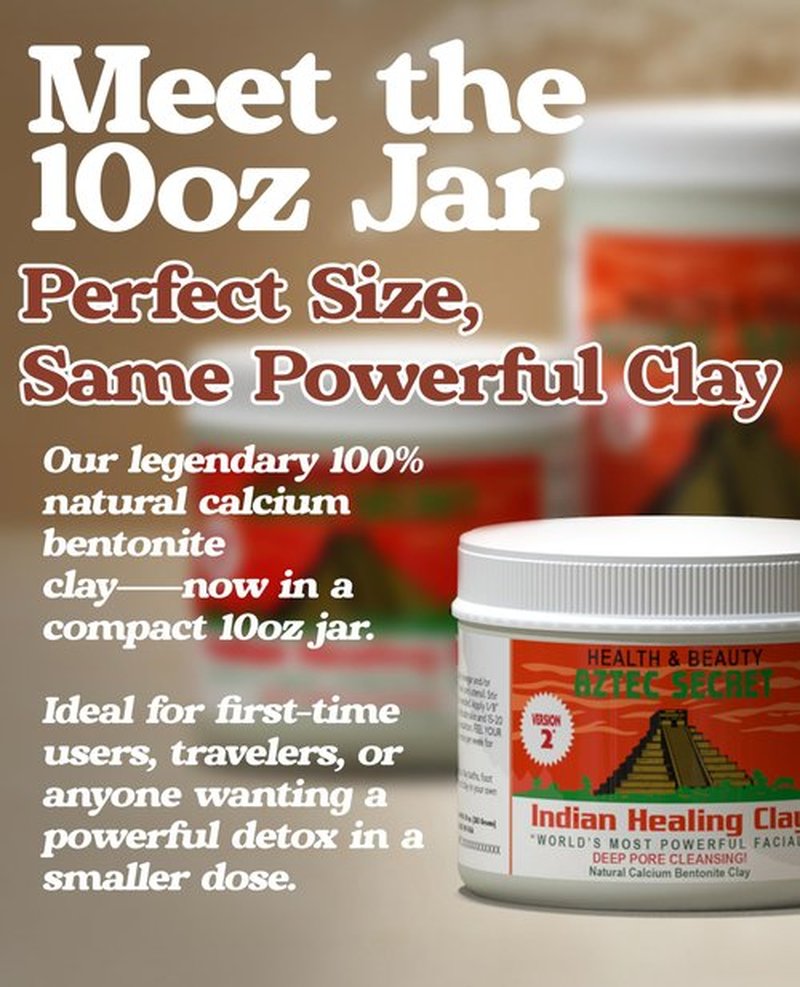 Aztec Secret - Indian Healing Clay 10oz Jar - Deep Pore Cleansing Facial & Body Mask – The Original 100% Natural Calcium Bentonite Clay