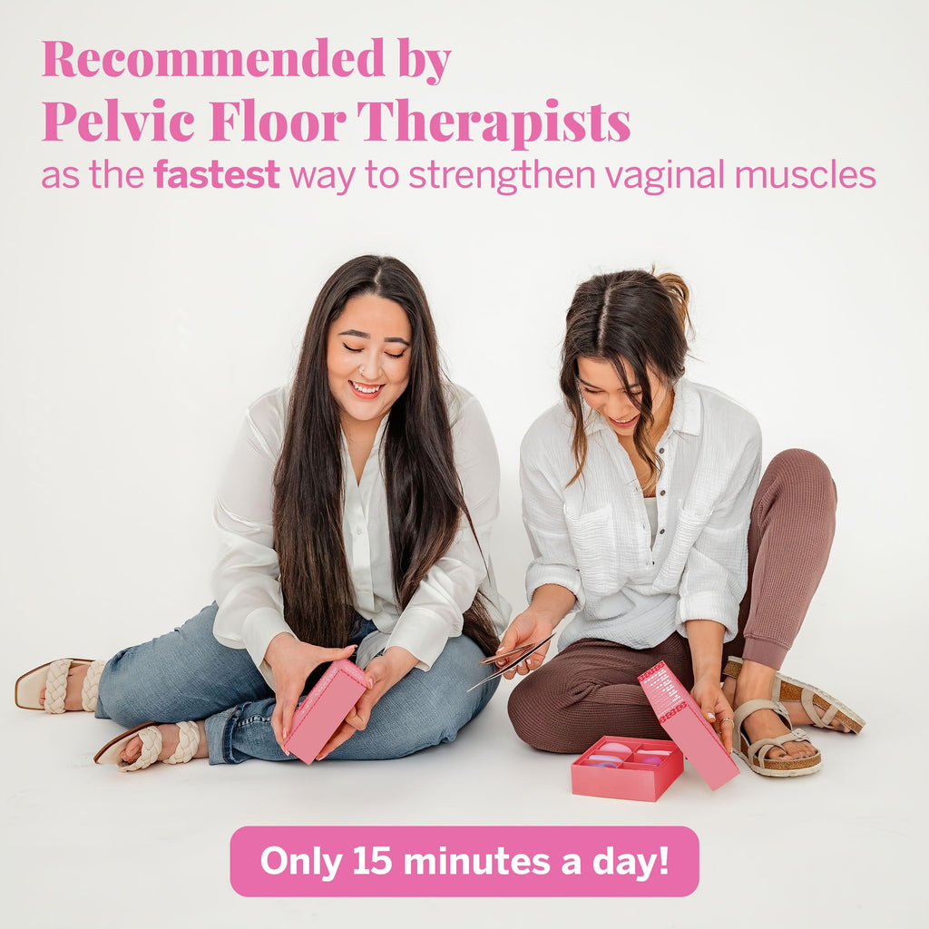 Pixie Inner Core Wellness & Strength Training for Feminine Care – Women’s Core Strength Set – Set of 6 – Includes Easy-to-Read Guide & Exercises for Beginners & Advanced (Blush)