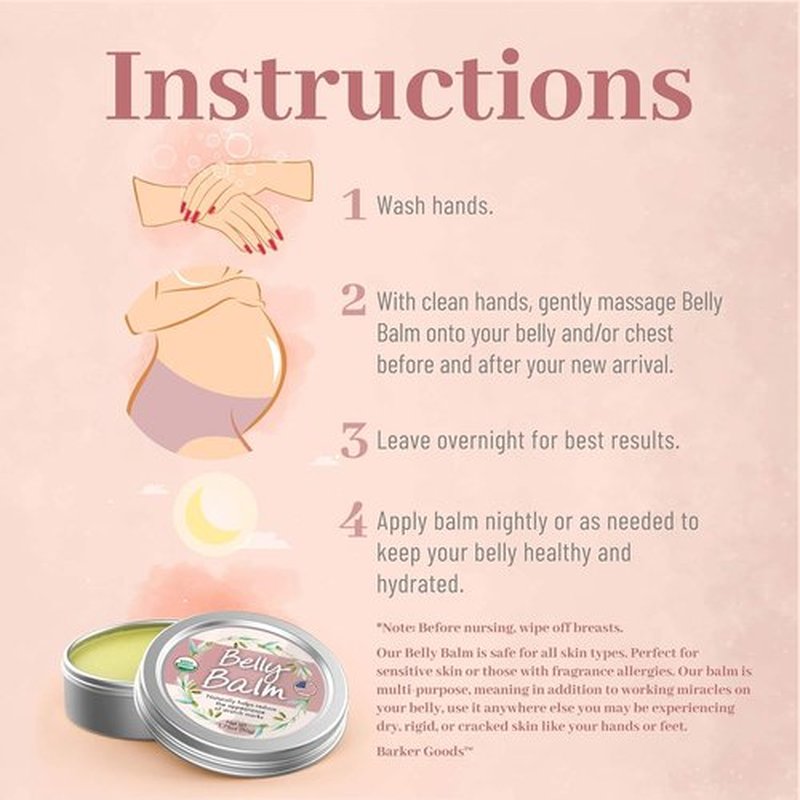 Organic Belly Balm - USDA Certified Stretch Mark Cream for Moisturizing & Healing Skin | Made in USA