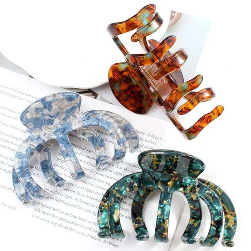 Bgffuy Extra Large Octopus Claw Clips for Thick & Long Hair - Non-Slip Strong Hold Unbreakable Jumbo Hair Accessories, Cute Stylish Ideal Gift for Women 3 PCS