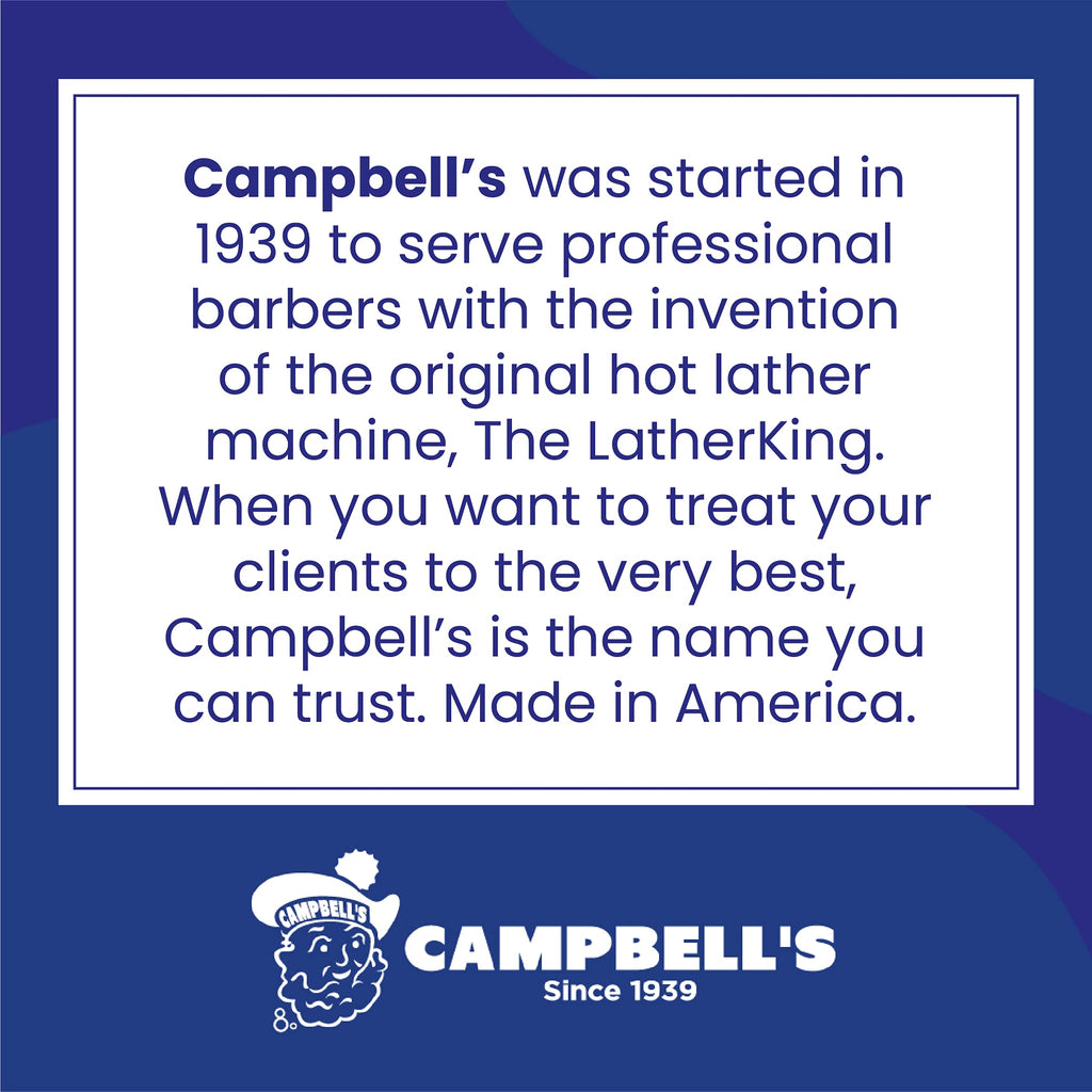 Campbell’s Liquid Shave Cream Lather, Barber Shaving Cream Lather, Professional Shaving Supplies and Products, 8 Ounces, (Pack of 3)