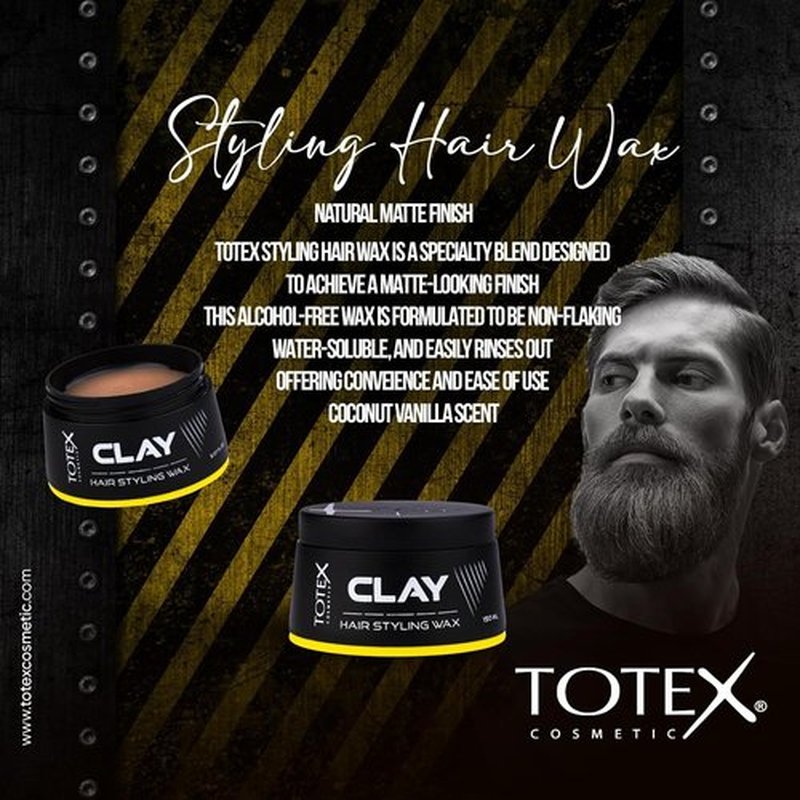 Totex Hair Styling Clay Wax - Natural Matte Finish for Messy Look | Unisex 150 ml