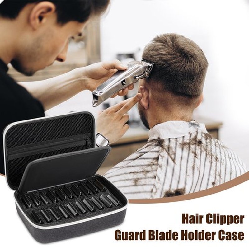Noverlife Hair Clipper Guard Blades Holder Case, Barber Guard Storage Bag for 20 Metal Blades Hard Storage Travel Case