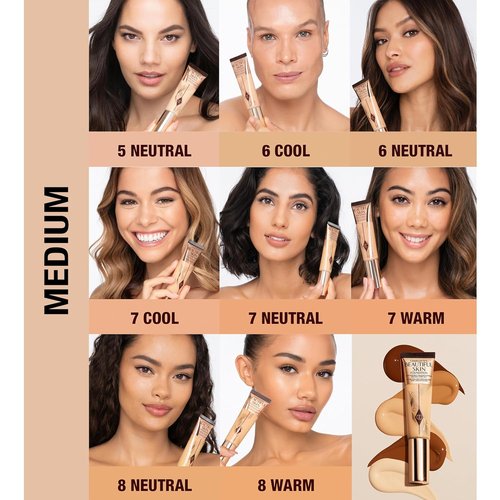 Charlotte Tilbury Beautiful Skin Foundation - Medium Coverage Hydrating Liquid Makeup for Instant Glow & Plumping Hydration