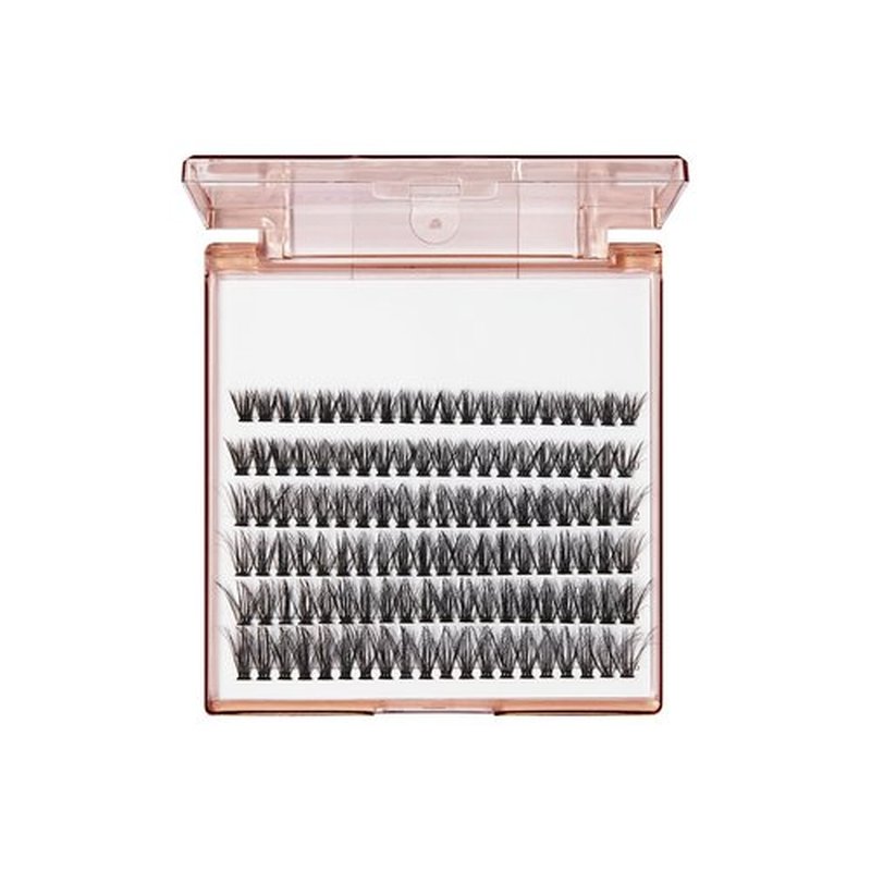 BeBlinky False Eyelashes, Lash Extension Kit 08, 9mm-16mm, Narrow Band, Easy to Apply and Remove, No Damage to Natural Eyelashes, 120 Lash Clusters - Voluminous